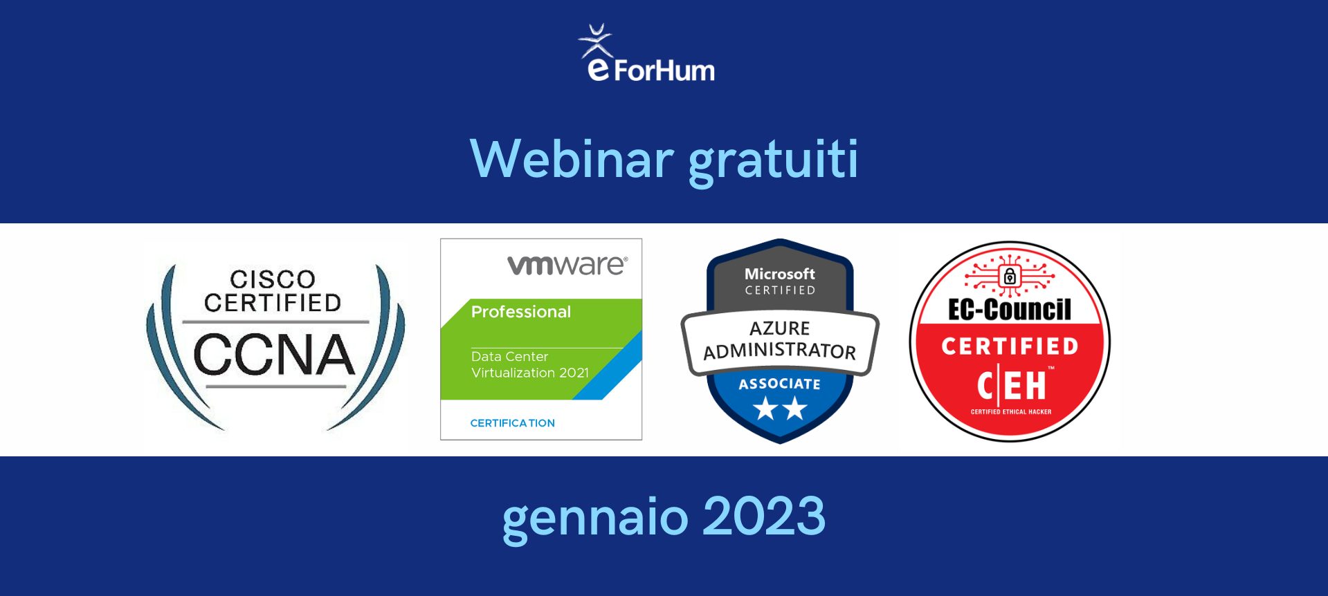 Webinar gratuiti gennaio 2023  eForHum 