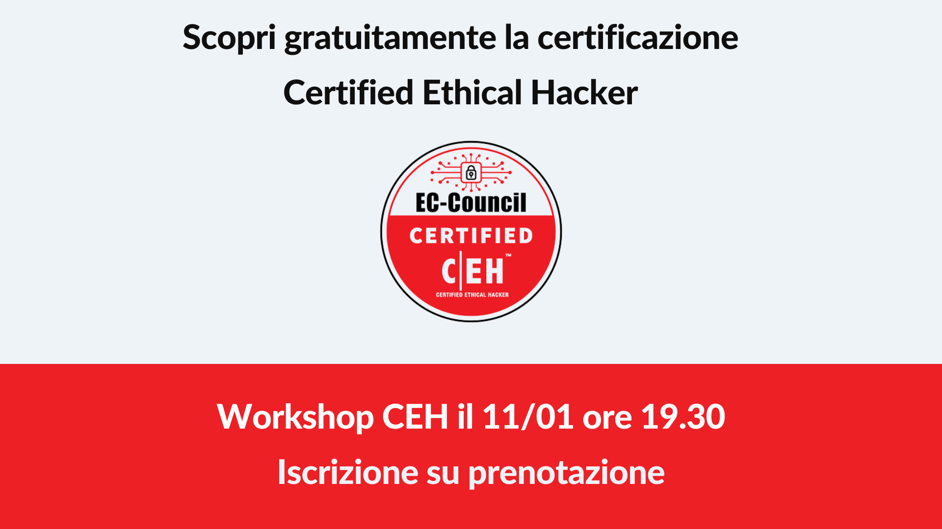 Workshop CEH - Certified Ethical Hacker Gratuito